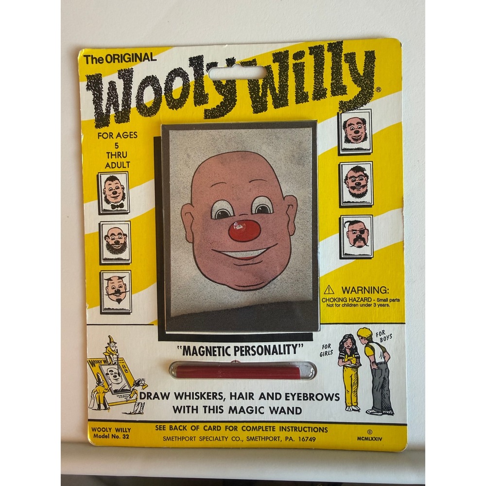 Smethport Wooly Willy No 32 Vintage Sealed 1974 Magnetic Drawing Toy Game USA